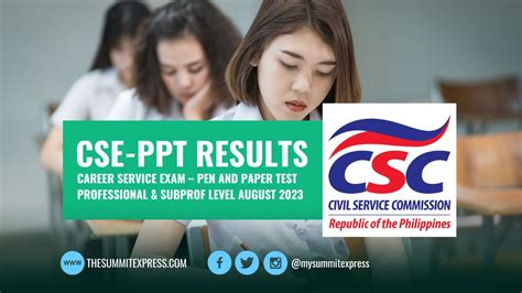 cse ppt passers|FULL RESULTS: August 20, 2023 Civil Service Exam CSE.